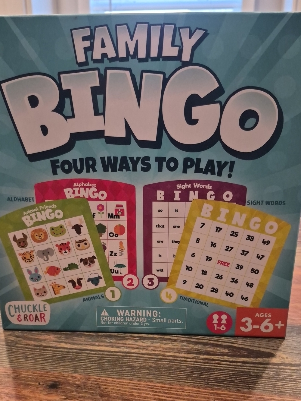 Family Bingo - Blue - Four Ways to Play
